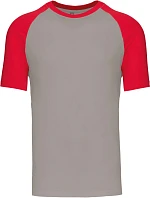 Kariban K 330 Baseballové tričko 20.K330 svetlošedé/červené Kariban K 330 Baseballové tričko 20.K330 svetlošedé/červené