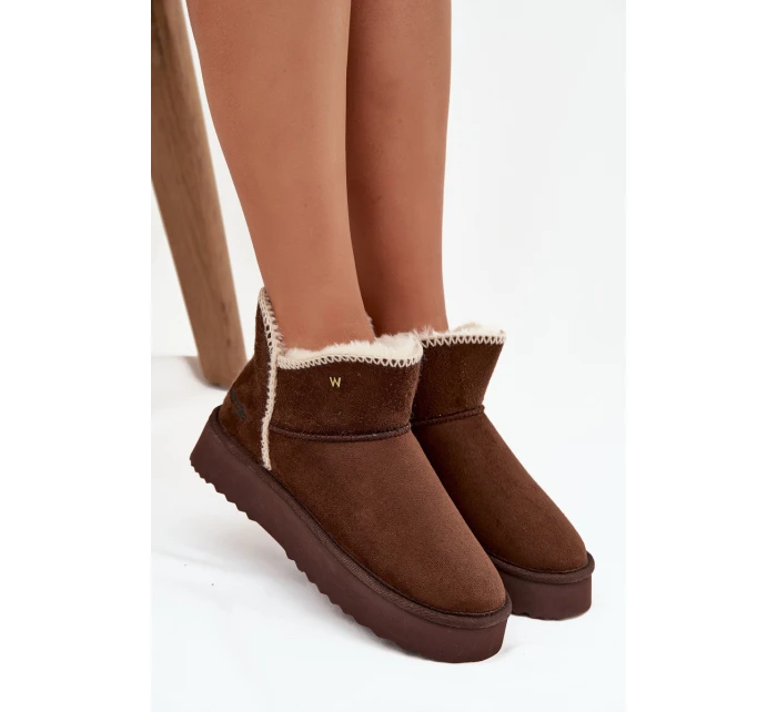 Dámské sněhule na platformě model 21713315 hnědé - Wrangler