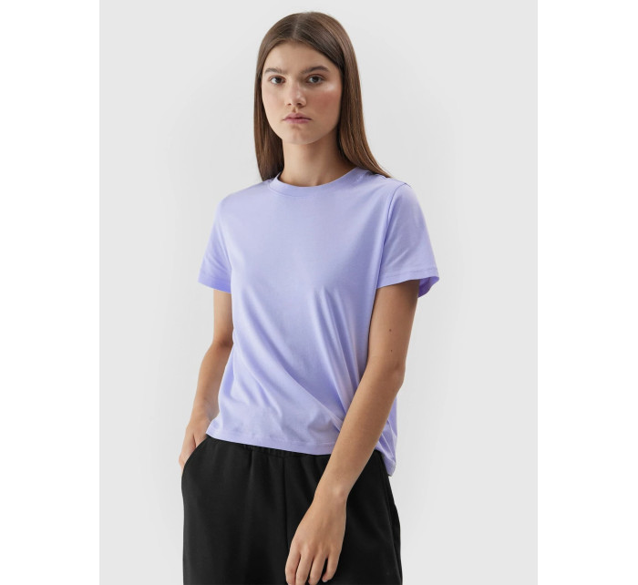 Dámske tričko z organickej bavlny 4FWAW23TTSHF1169-52S fialové - 4F
