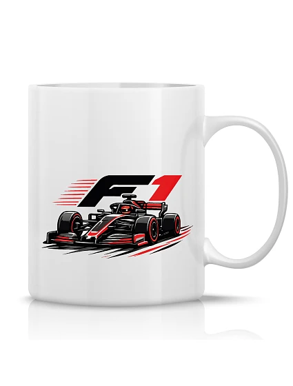 F1 – klasický biely keramický hrnček s objemom 300 ml