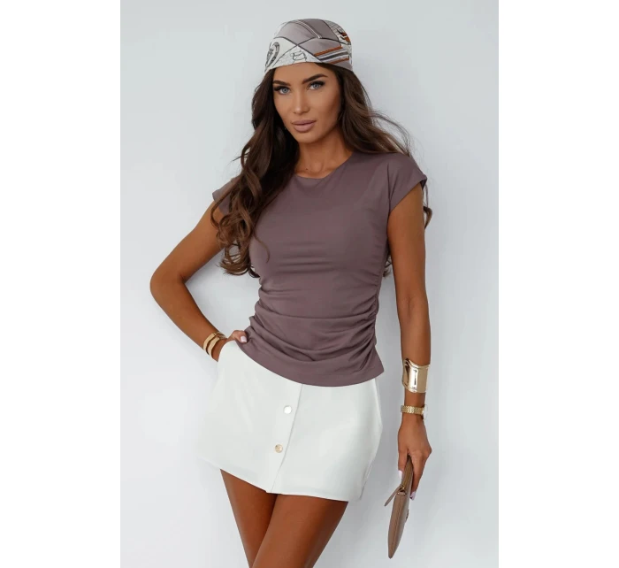 Dámska blúzka Shira Mocca hnedá - LaBalancia