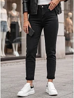 Jeansy damskie mom fit z wysokim stanem czarne FashionStreet ZY3115 Jeansy damskie mom fit z wysokim stanem czarne FashionStreet ZY3115
