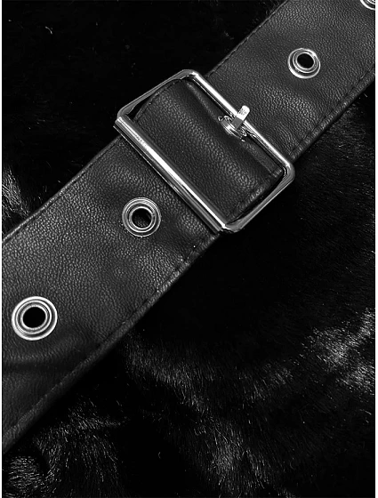 Černá dámská kožešinová bunda model 21247149 - J.STYLE Černá dámská kožešinová bunda model 21247149 - J.STYLE