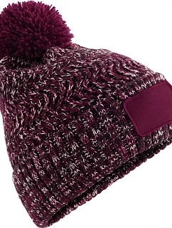 B Pletená čepice s bambulí  53.0 burgundy model 22469583 - Beechfield