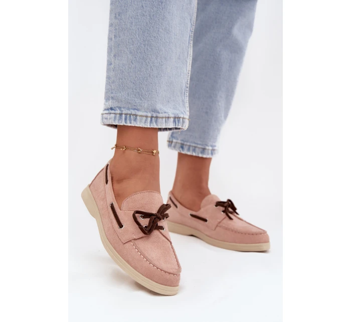 Dámské mokasíny s světle růžové model 21707881 - Boto