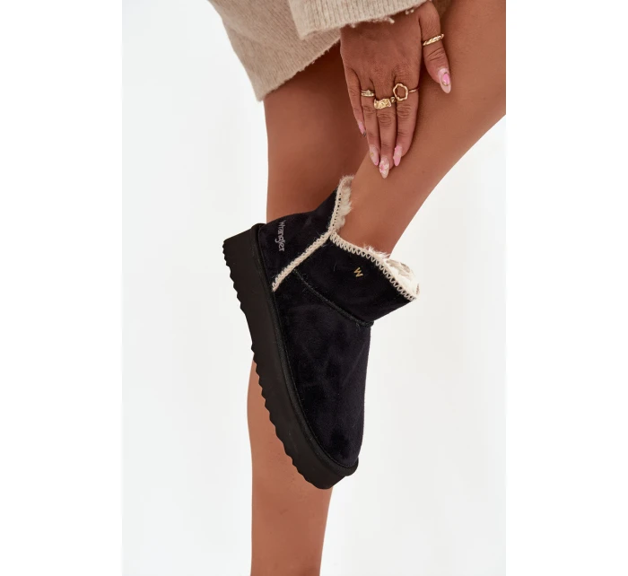 Śniegowce Damskie Na Platformie Wrangler 20253093.25Y Czarne Śniegowce Damskie Na Platformie Wrangler 20253093.25Y Czarne