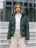 Dámská zimní dlouhá bunda zelená Dstreet model 21991764 - FashionStreet