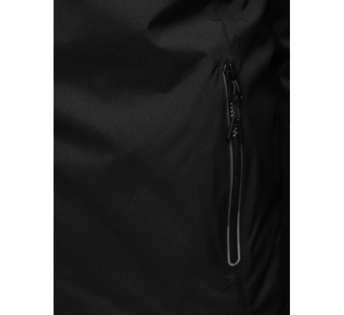 Pánská zimní bunda s kapucí černá model 21995627 - Dstreet