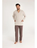 Regina 486 dlhé/r 2XL-3XL z25/26 pánske pyžamo bez zipsu