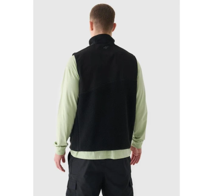 Pánske tričko bez rukávov so stojačikom 4F 4FRAW24TVESM172-20S