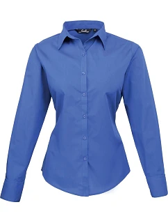 PR 300 Popelínová halenka s dlouhým rukávem model 22480093 royal - Premier