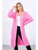 Sveter dlhý kardigan svetlo ružový