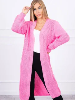 Svetr dlouhý kardigan světle růžový