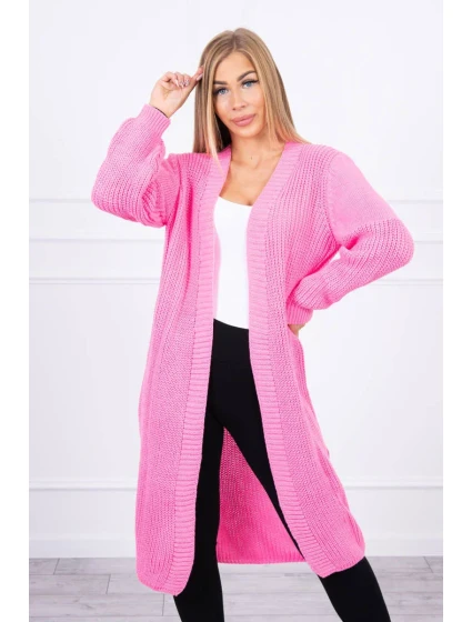 Sveter dlhý kardigan svetlo ružový