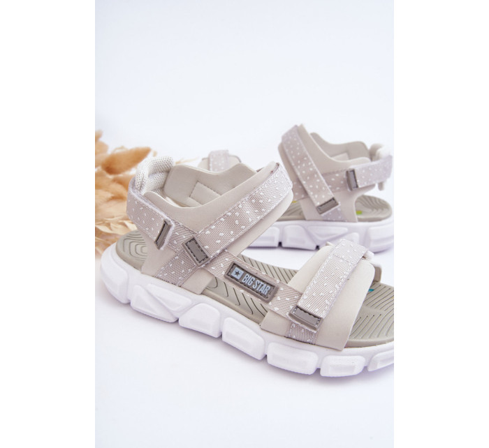 Detské sandále na zips Big Star White-Silver