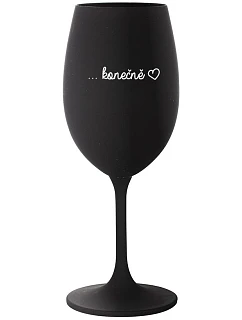 ...FINALLY - čierny pohár na víno 350 ml