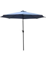 ZÁHRADNÝ SLNEČNÍK S LED OSVETLENÍM 300CM NÁMORNÍCKA MODRÁ