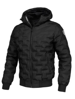 PIT BULL CARVER pánska jarná bunda čierna s kapucňou - 52010490000 pánska