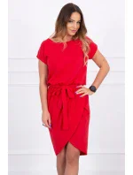Šaty s obálkou dole červené Šaty s obálkou dole červené