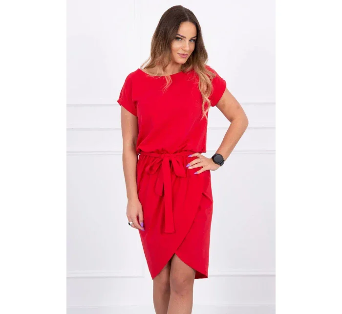 Šaty s obálkou dole červené Šaty s obálkou dole červené