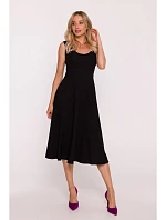 S424 Šaty Fit & flare - čierne