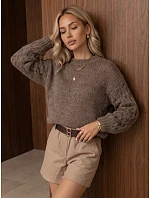 Sweter damski oversize z fango model 22394691 - FashionStreet Sweter damski oversize z fango model 22394691 - FashionStreet