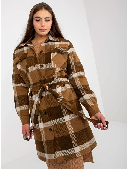 Dámský kabát LK PL  tmavě lila model 17761044 - FPrice