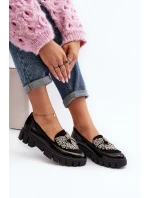Lakované dámské mokasíny model 21647064 černé - Laura Messi