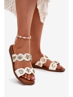 Dámské Pantofle Se Zlatými Bílé model 21699117 - Boto