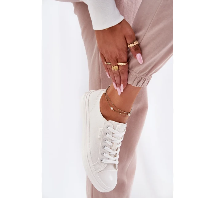 Dámske plátenné tenisky Big Star - biele