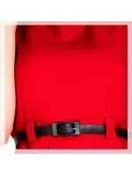 Dámské společenské šaty se a páskem středně dlouhé červené Červená  model 15042335 - numoco