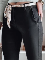 Dámské látkové chinos kalhoty s páskem černé Dstreet model 21986626 - FashionStreet Dámské látkové chinos kalhoty s páskem černé Dstreet model 21986626 - FashionStreet