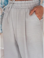 Dámské kalhoty se širokými nohavicemi šedá Dstreet model 21987428 - FashionStreet