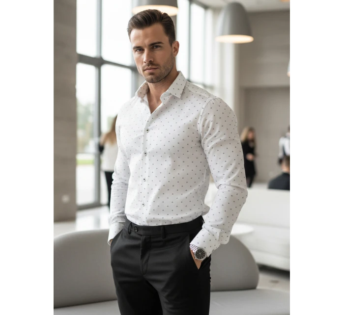 Koszula męska slim fit  biała model 22004907 - FashionStreet