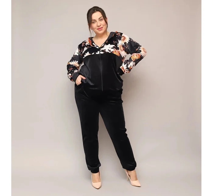 Černý dámský velurový komplet model 20070142 - Moon