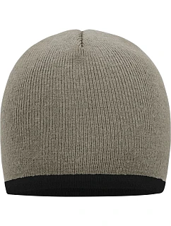 MB Pletená čepice s kontrastním lemem 03. light grey/black model 22496235 - Daiber