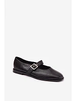 Dámské baleríny s přezkou Černé Muretta