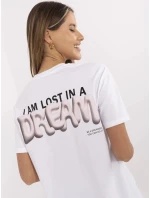 T shirt model 21153845 biało różowy - FPrice