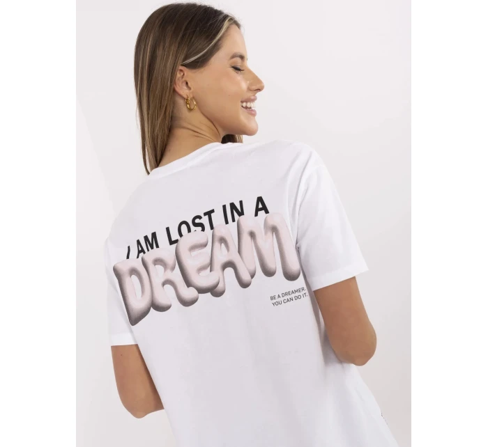 T shirt model 21153845 biało różowy - FPrice