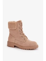 Dámske zateplené členkové topánky Workery Zippered Beige Mivael Dámske zateplené členkové topánky Workery Zippered Beige Mivael