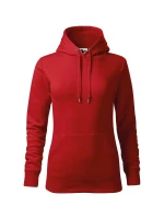 Dámska mikina s kapucňou červená