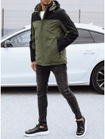 Pánská zimní bunda s odepínací kapucí zelená Dstreet model 21980801 - FashionStreet