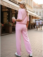 komplet damski z krótkim rękawem różowy model 22194545 - FashionStreet