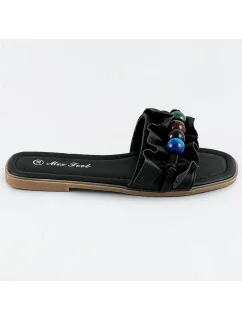 Černé dámské pantofle s podrážkou model 17356925 - Mix Feel