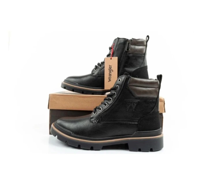 buty męskie  modne czarne model 21361023 - Wrangler