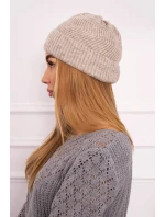 Tenká čepice Oliwia model 18750349 světle béžová - K-Fashion Tenká čepice Oliwia model 18750349 světle béžová - K-Fashion