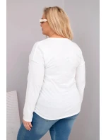 Plus veľkosť blúzka Plus veľkosť vytlačené vás milujú viac biela Plus veľkosť blúzka Plus veľkosť vytlačené vás milujú viac biela