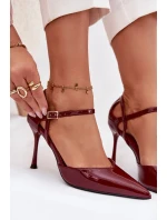 Lakované lodičky s páskem bordové Tarilin Lakované lodičky s páskem bordové Tarilin