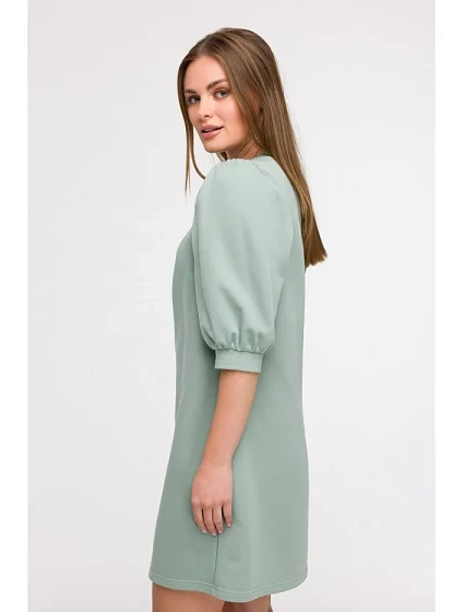 Šaty áčkového střihu s rukávy mátové model 21047135 - BeWear
