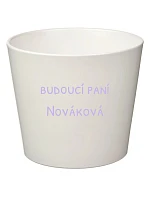 Biely keramický kvetináč – budúca pani – veľký Biely keramický kvetináč – budúca pani – veľký